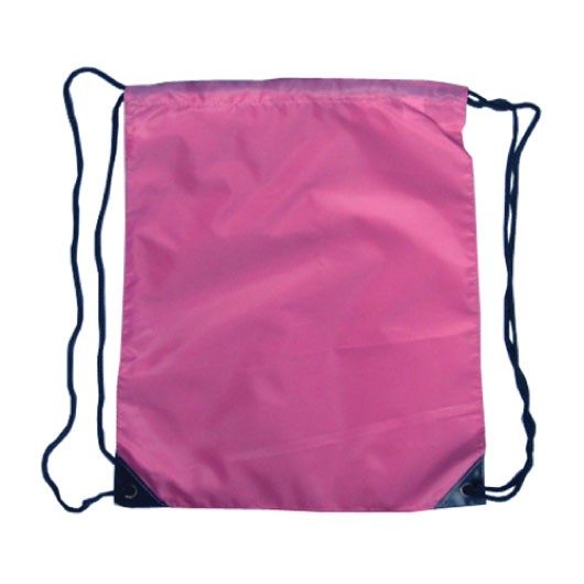 Pink Nylon Drawstring Backsacks